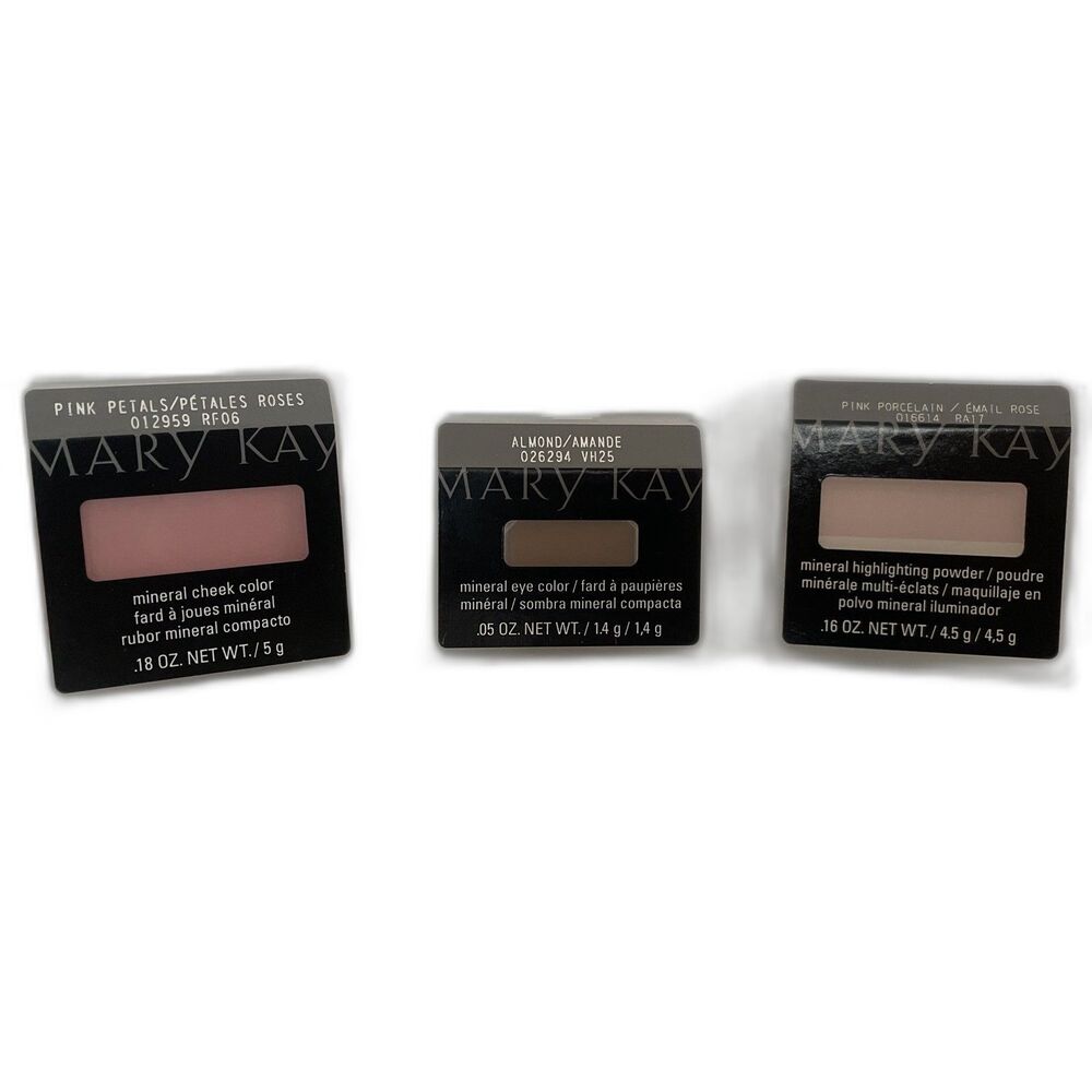 Lot of 3 Mary Kay Mineral Eye & Cheek Color Highlighter 012959  026294  016614